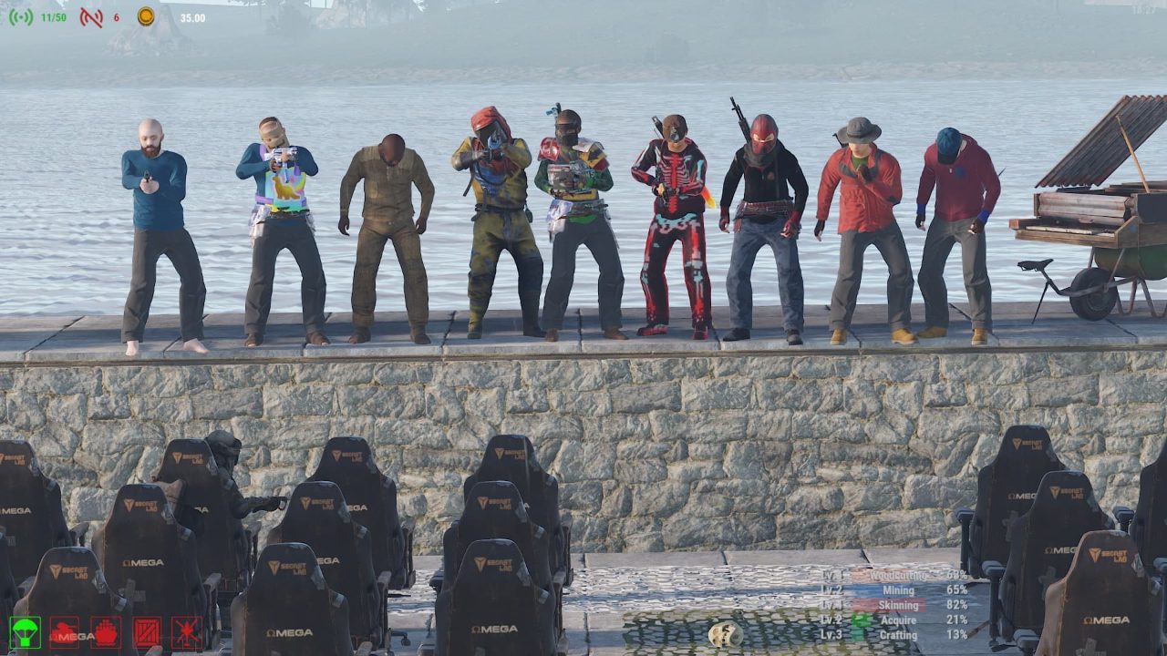 The Rust congregation gathered by the water
