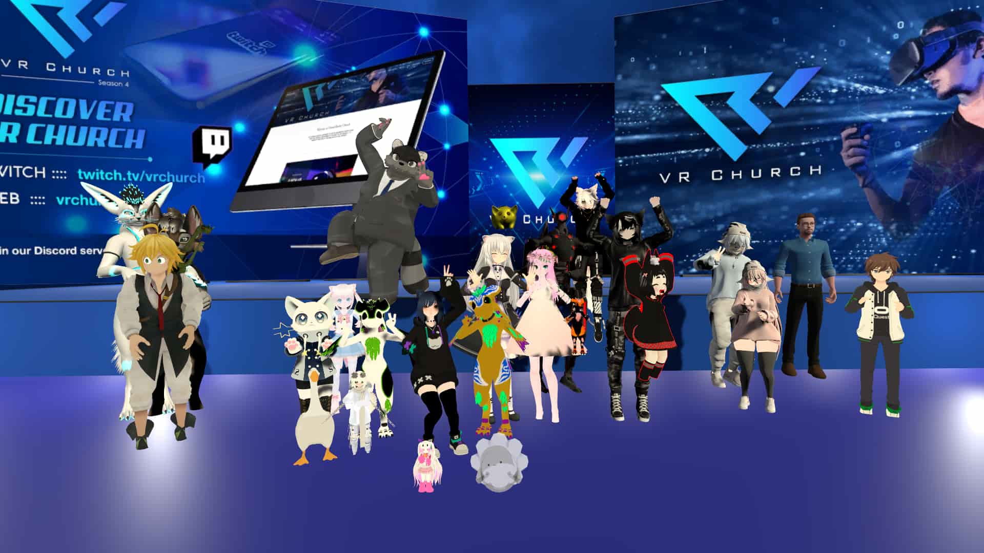 The VR Church community gathered together in VRChat